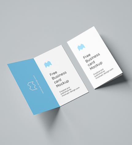 Folded-business-cards