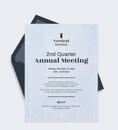 Meeting Invitation Cards - Claws Printers